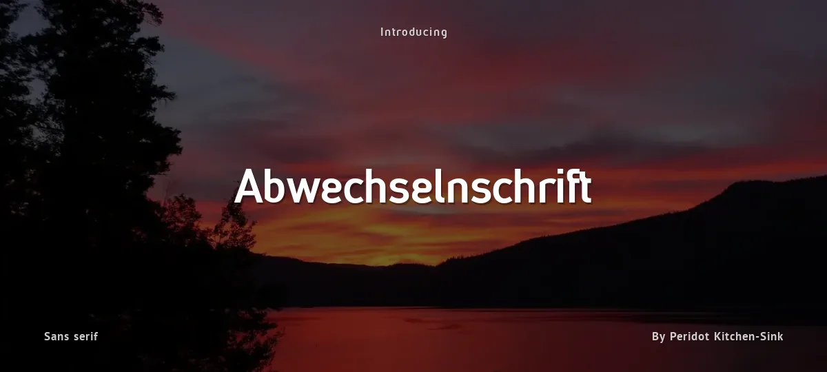 Abwechselnschrift font preview