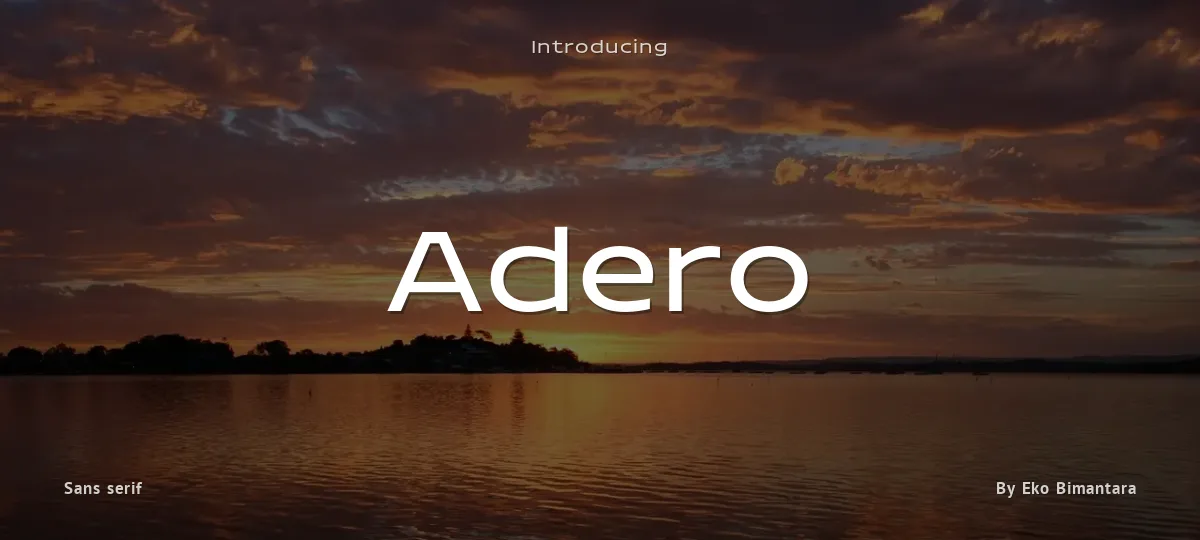 Adero font preview