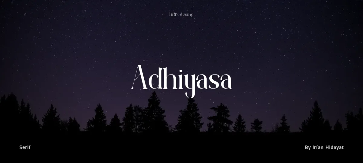 Adhiyasa font preview
