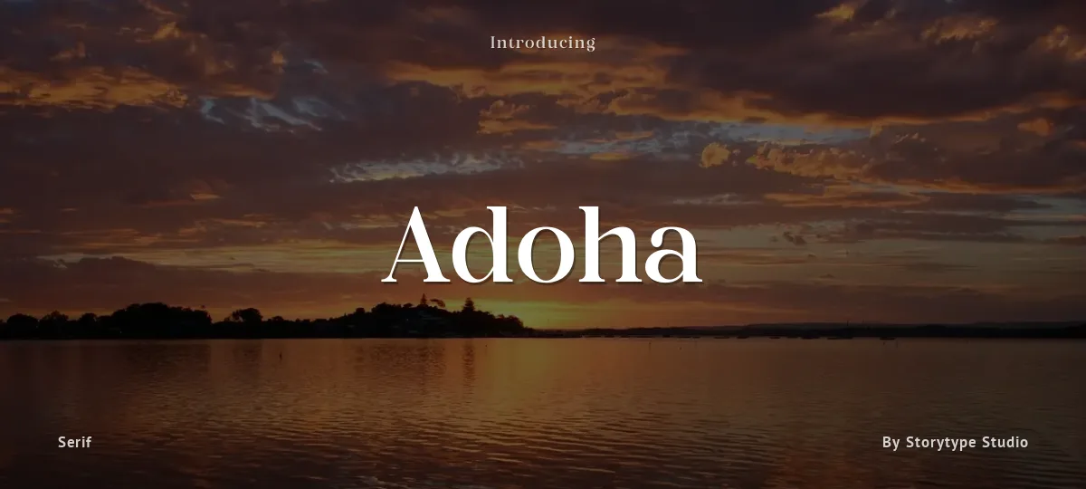 Adoha font preview