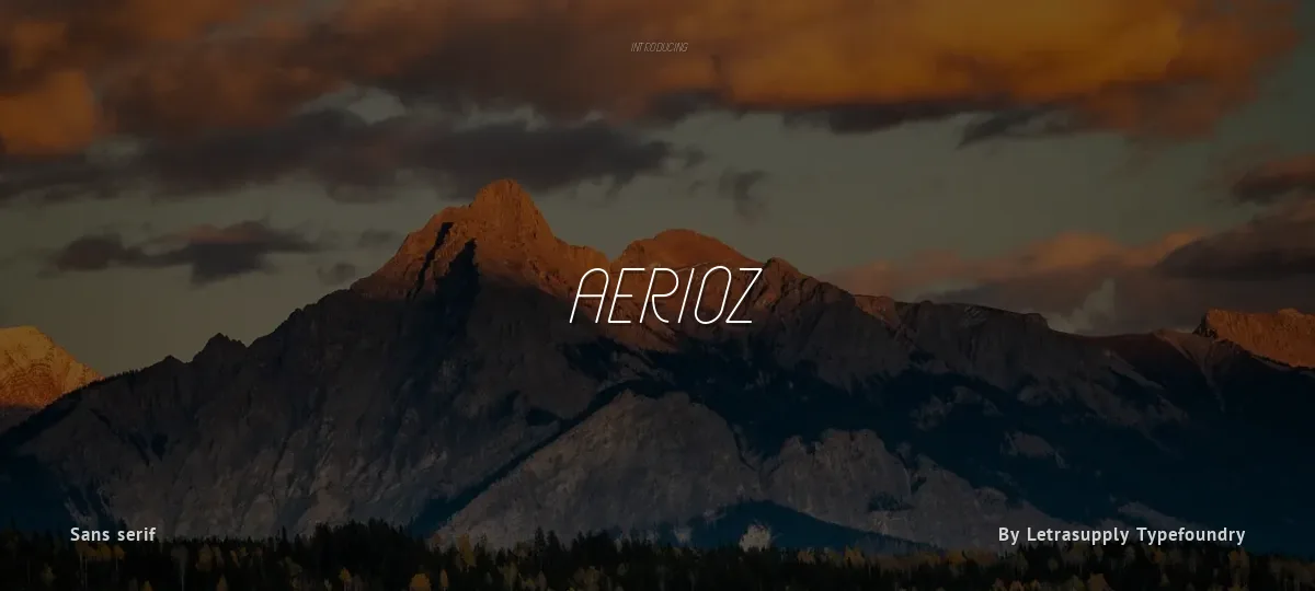 Aerioz font preview