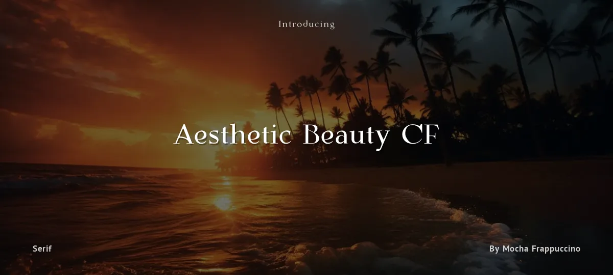 Aesthetic Beauty CF font preview