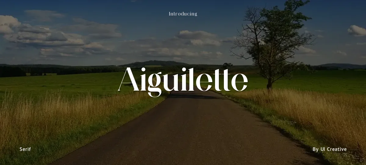 Aiguilette font preview