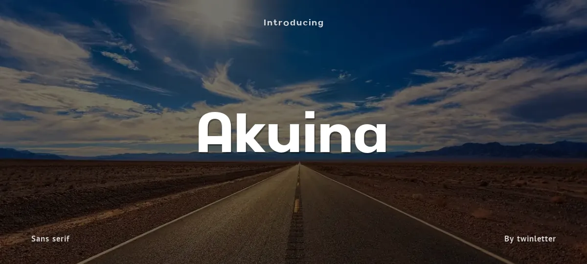 Akuina font preview