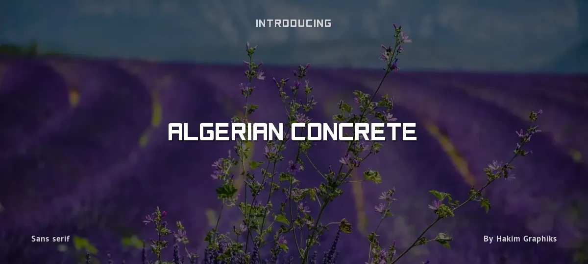 Algerian Concrete font preview