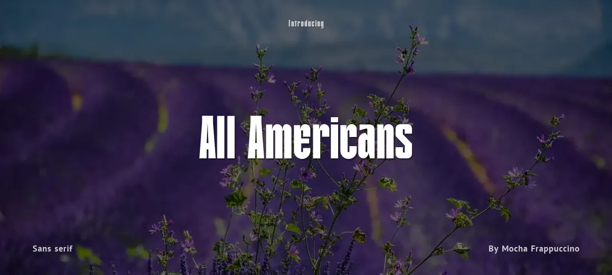 All Americans font preview