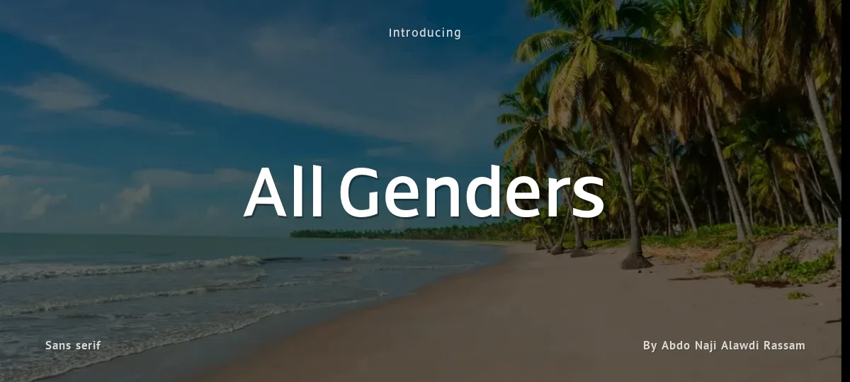 All Genders font preview