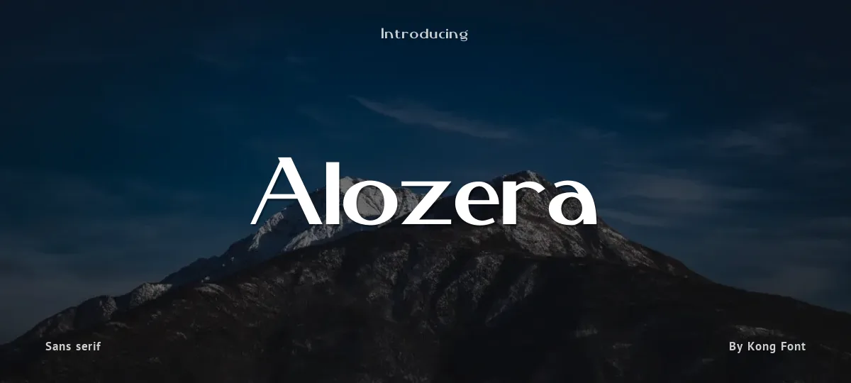 Alozera font preview