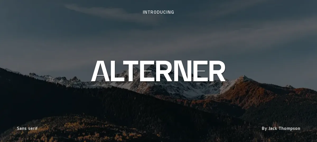 Alterner font preview