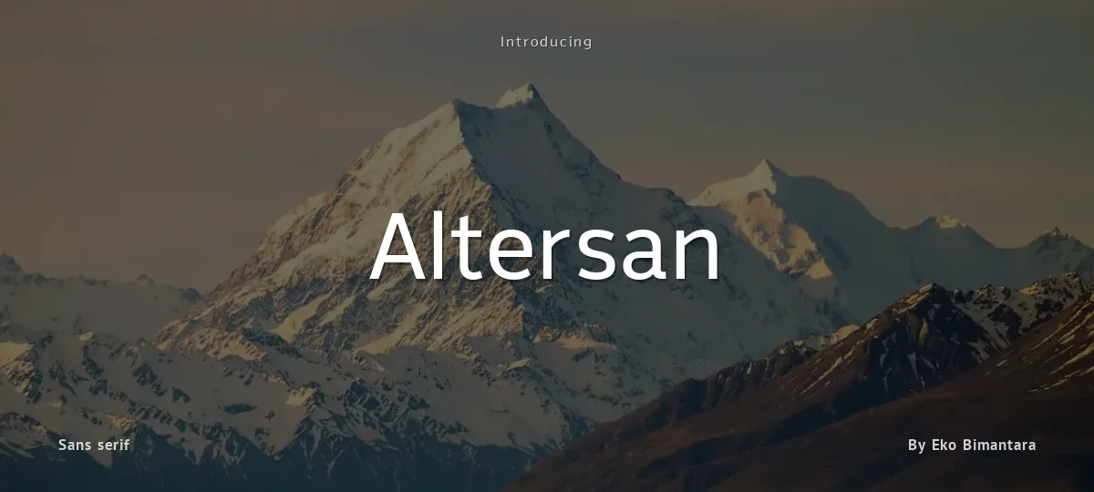 Altersan font preview