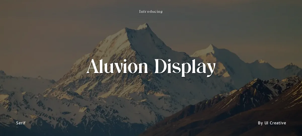 Aluvion Display font preview