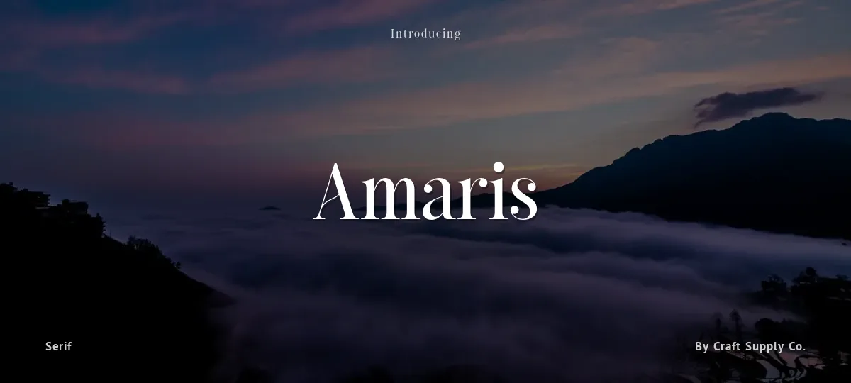 Amaris font preview