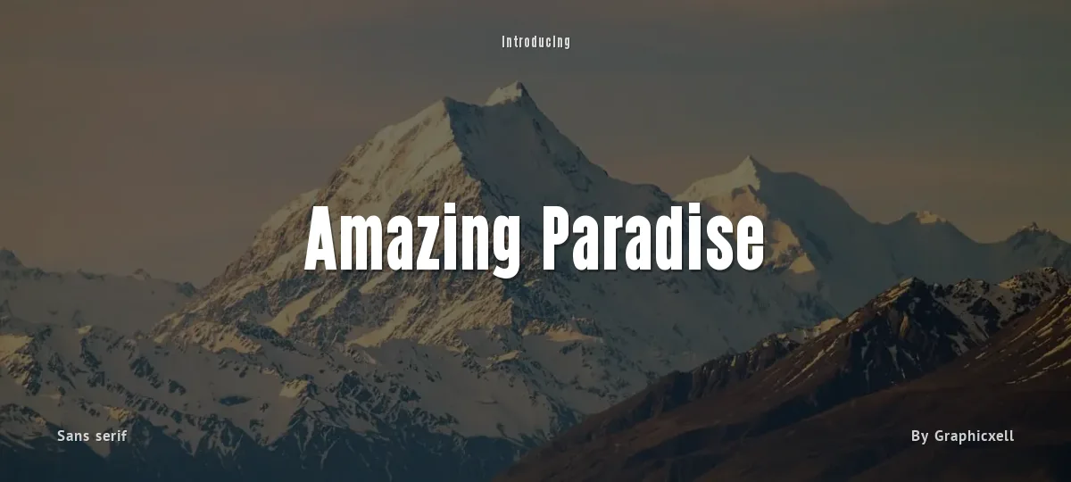 Amazing Paradise font preview