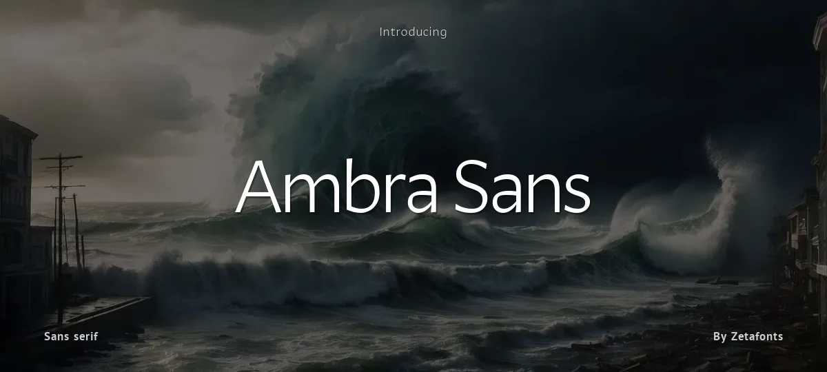 Ambra Sans font preview