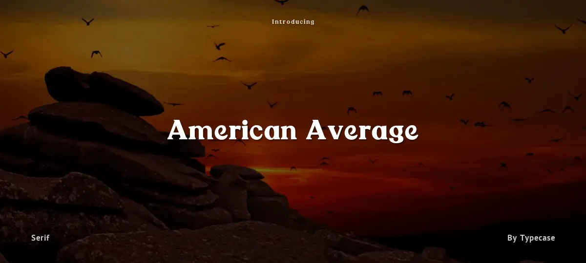 American Average font preview