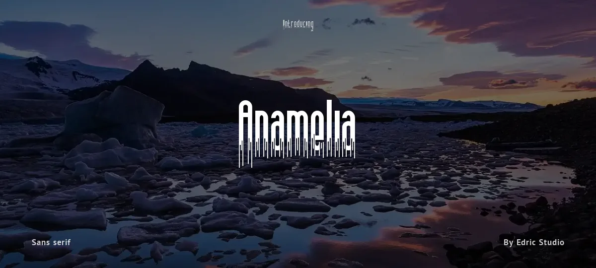 Anamelia font preview