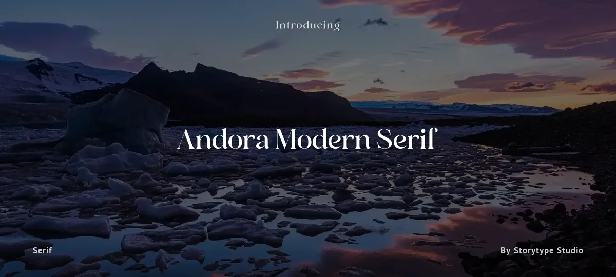 Andora Modern Serif font preview