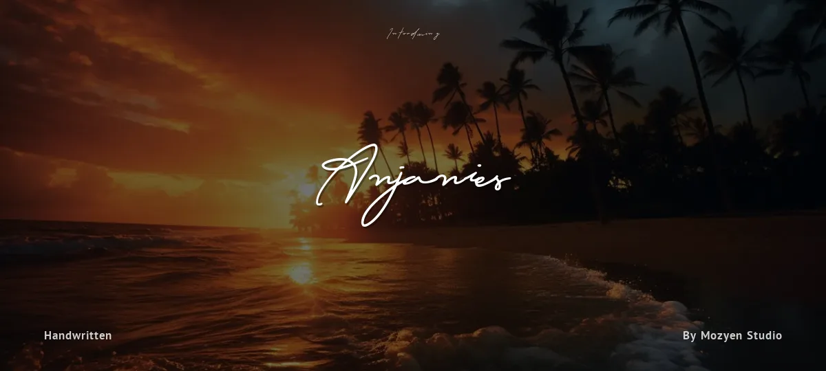 Anjanies font preview