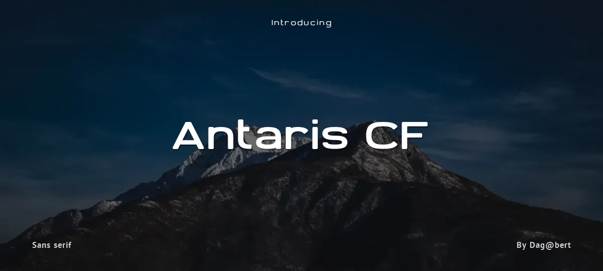 Antaris CF font preview