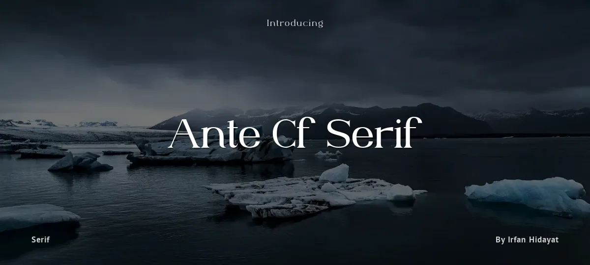 Ante Cf Serif font preview