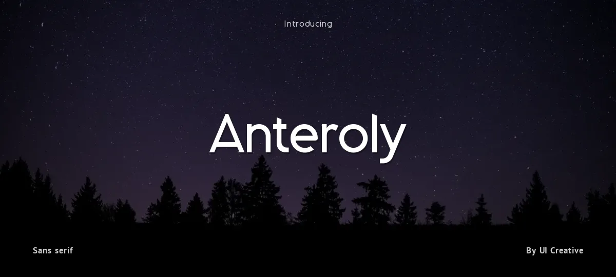 Anteroly font preview