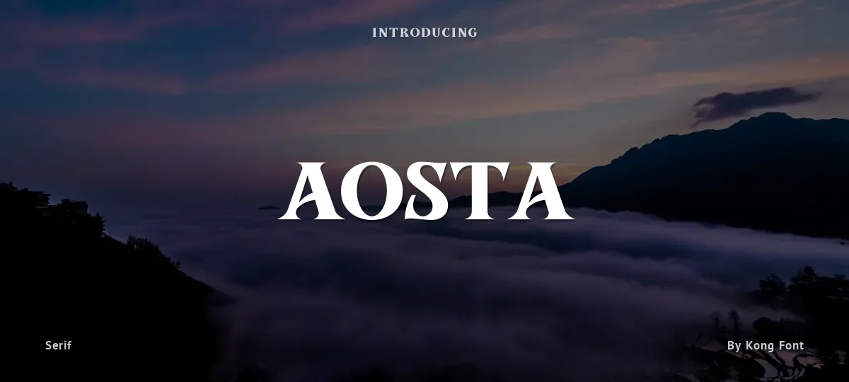 Aosta font preview
