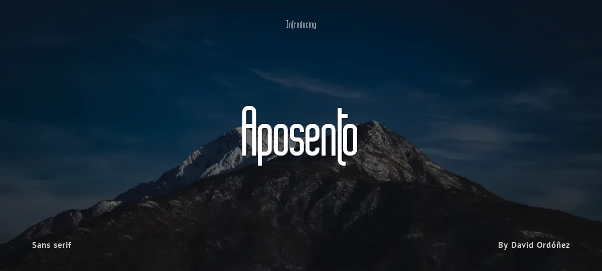 Aposento font preview