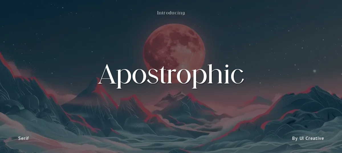 Apostrophic font preview