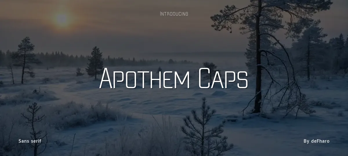 Apothem Caps font preview