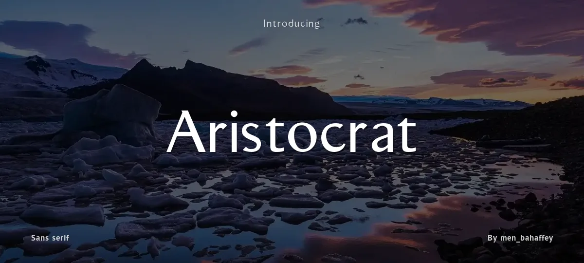 Aristocrat font preview
