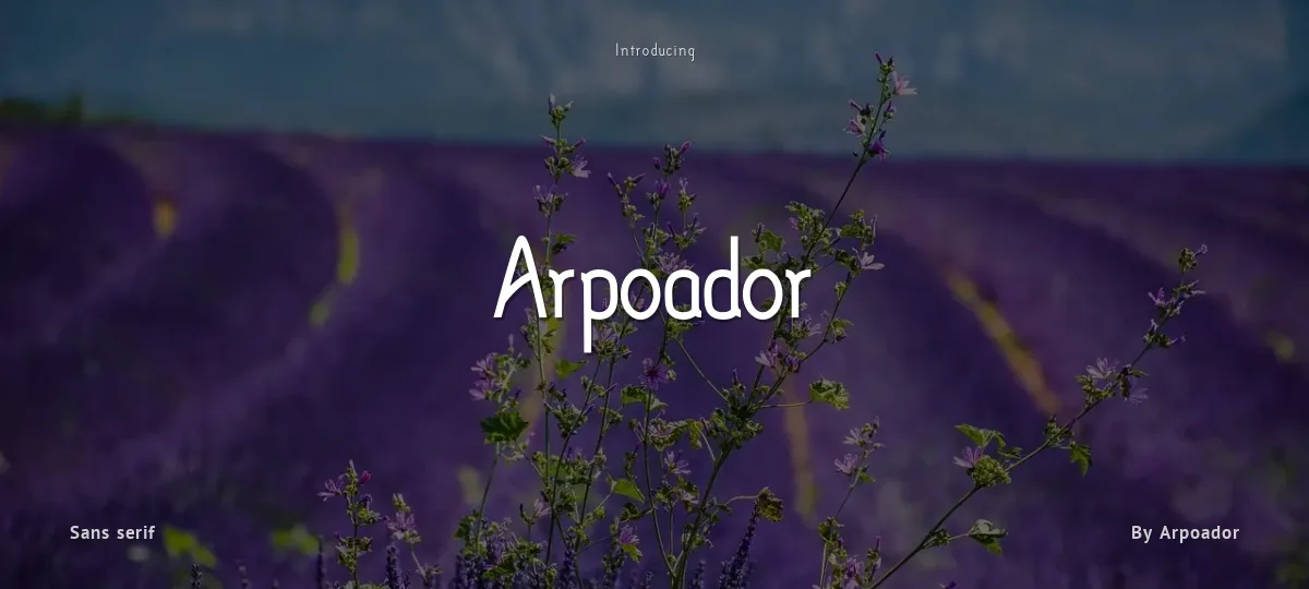 Arpoador font preview