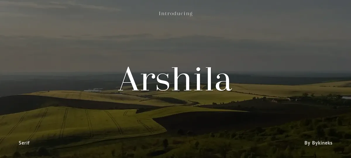 Arshila font preview