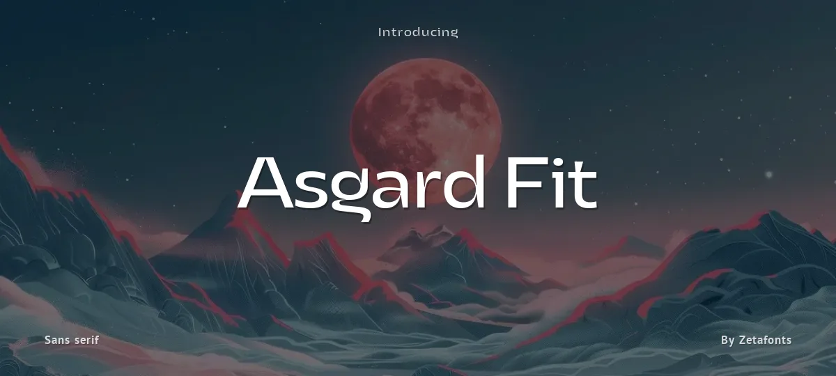 Asgard Fit font preview