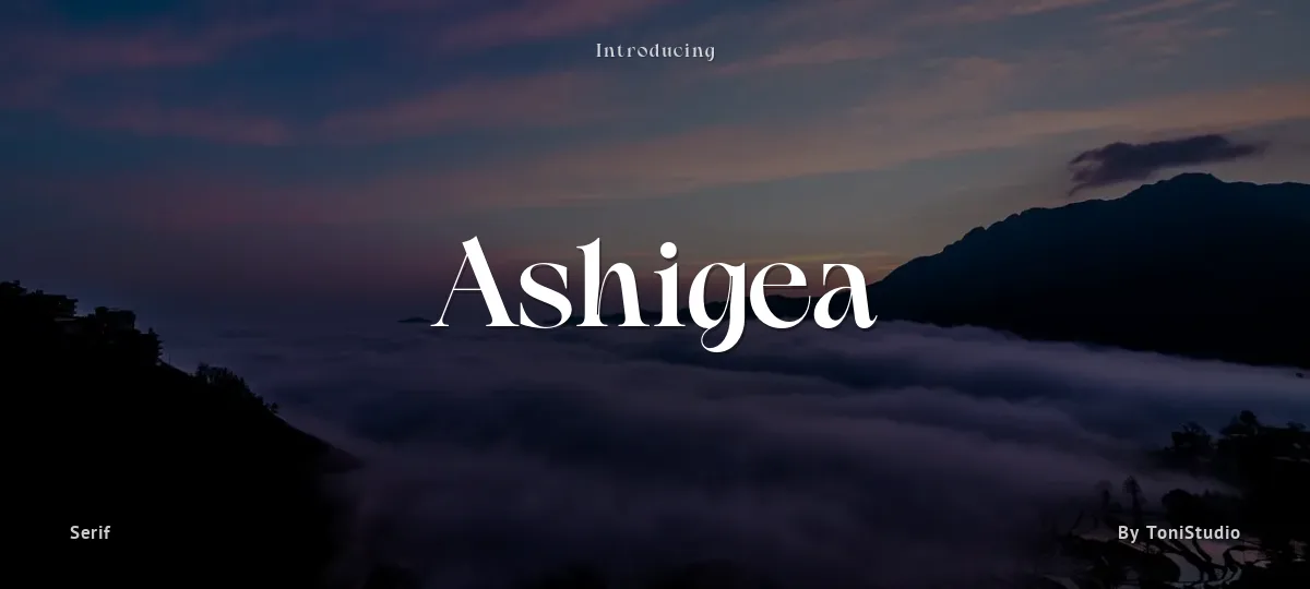 Ashigea font preview