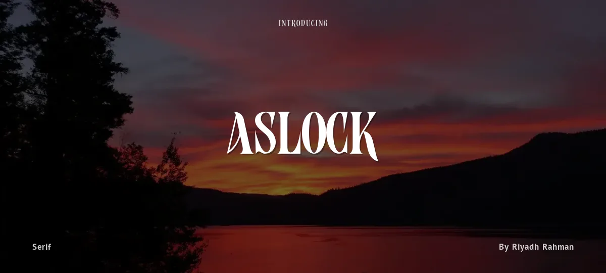 Aslock font preview