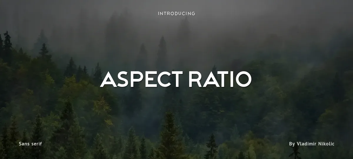 Aspect Ratio font preview