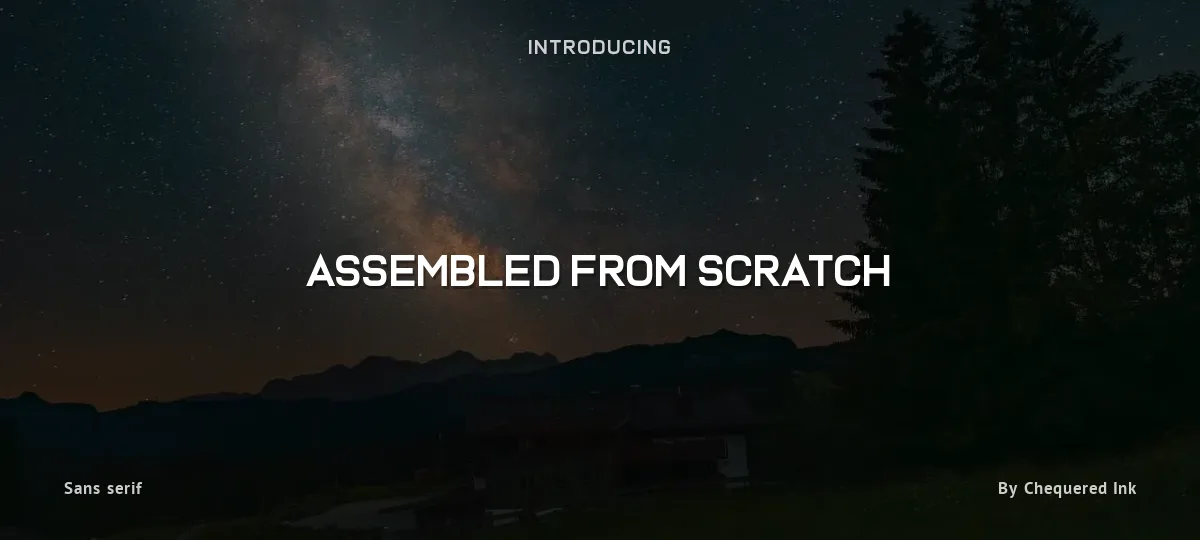 Assembled From Scratch font preview