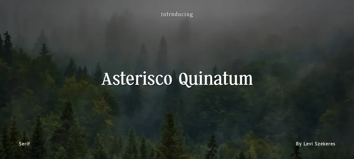 Asterisco Quinatum font preview