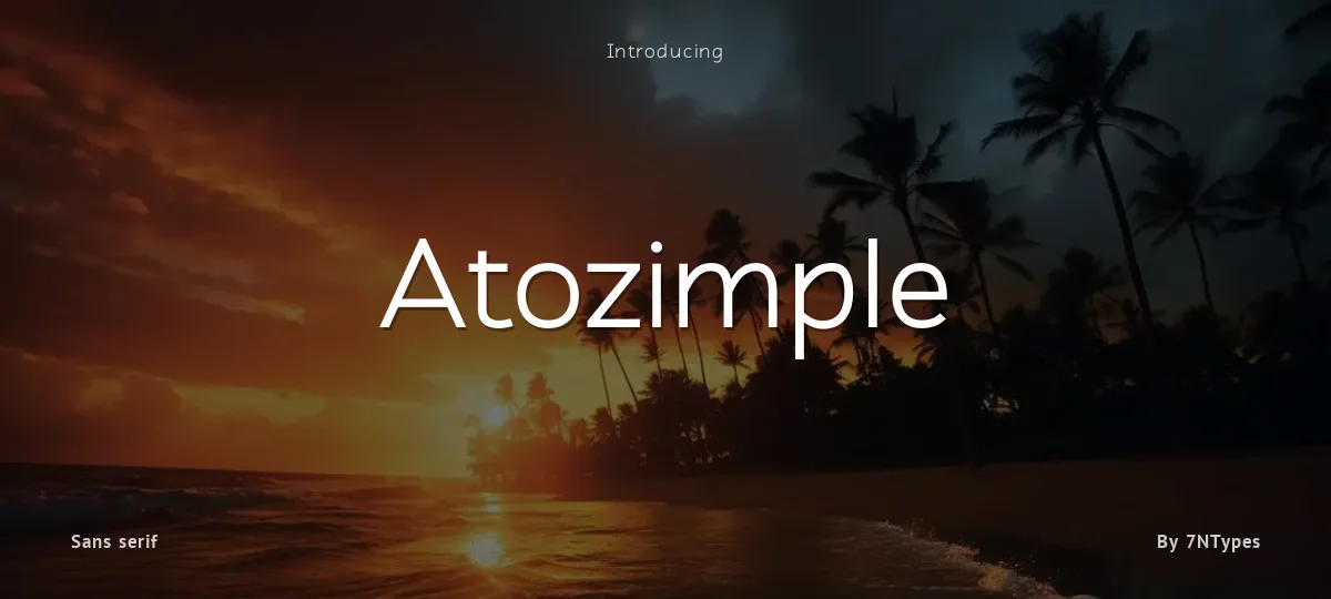 Atozimple font preview