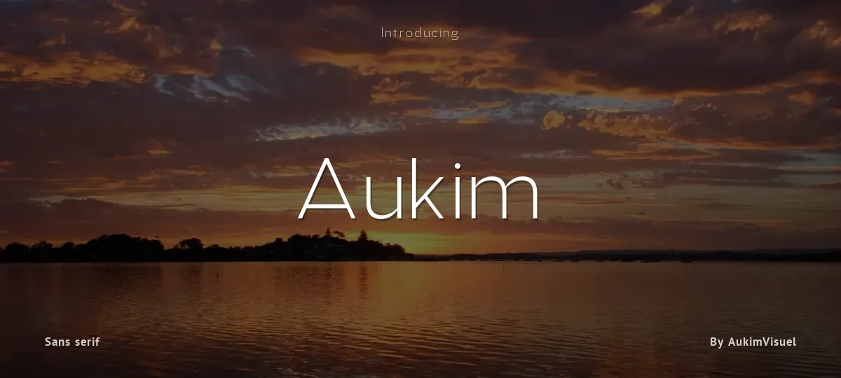 Aukim font preview