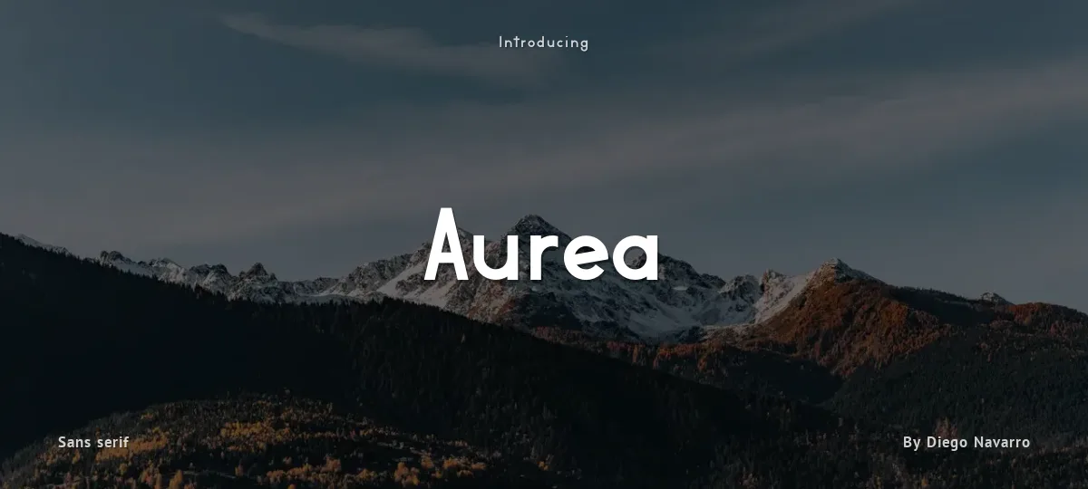 Aurea font preview