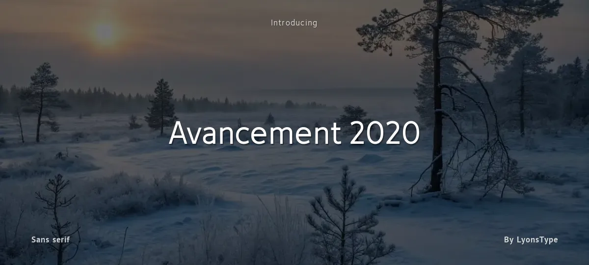 Avancement 2020 font preview