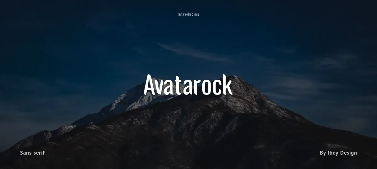 Avatarock font preview