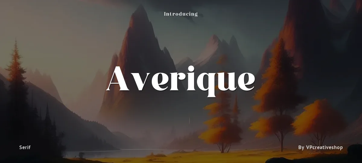 Averique font preview