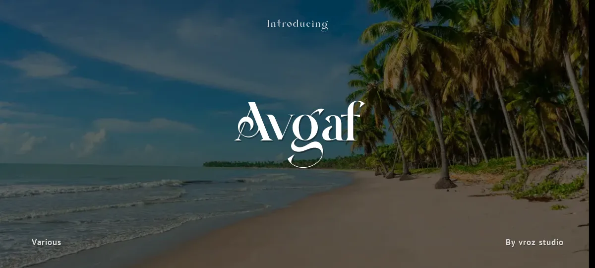 Avgaf font preview