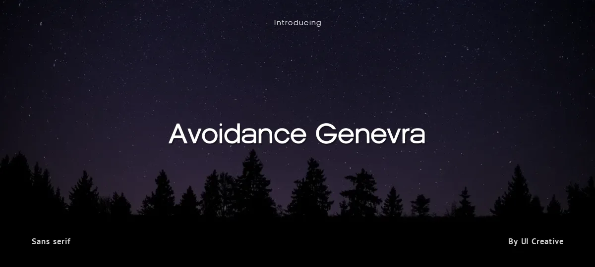 Avoidance Genevra font preview