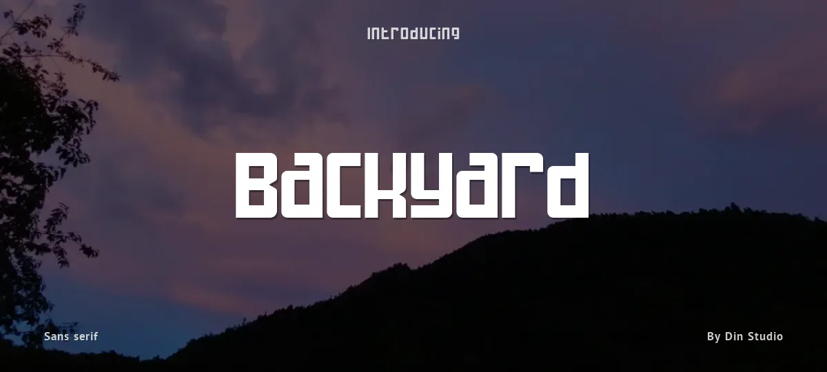 Backyard font preview