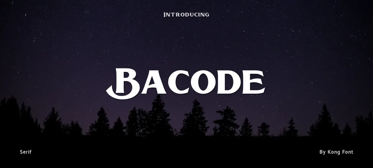 Bacode font preview