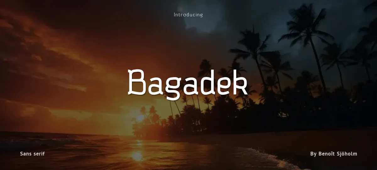 Bagadek font preview