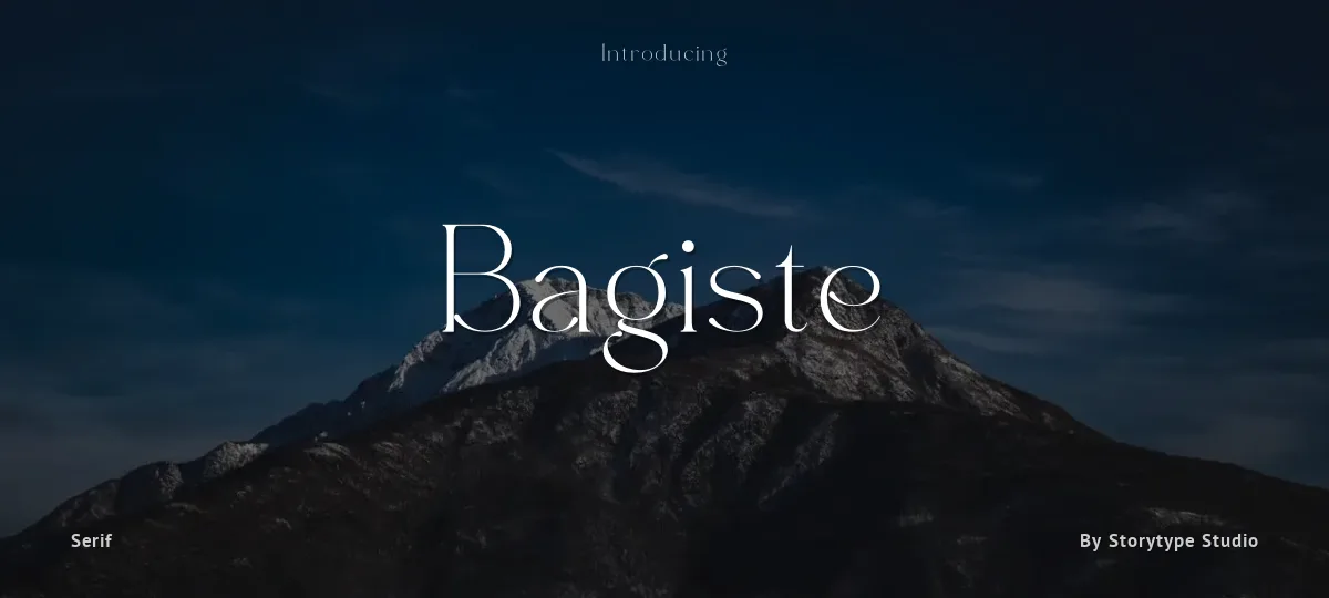 Bagiste font preview